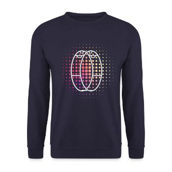 Rhönrad Gymnastics Wheel Wheel - Unisex Sweatshirt - navy - Front - Alina (178cm) & Michal (187cm)