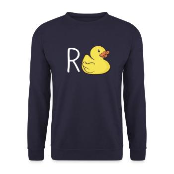 Ruhestand Rentner Rente Pension Renteneintritt - Unisex Pullover - Navy - Vorne - Alina (178cm) & Michal (187cm)