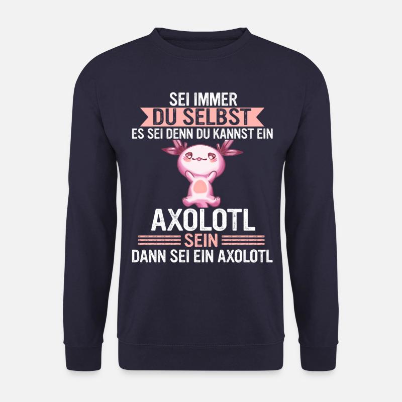 Axolotl Schwanzlurch Axolotls - Unisex Pullover - Navy