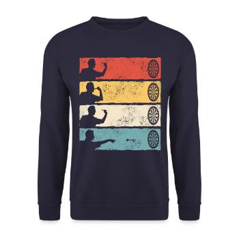 Darts Darts Darts Player Darts - Unisex Sweatshirt - navy - Front - Alina (178cm) & Michal (187cm)