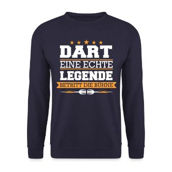 Dart Darts Dartspieler Dartsport - Unisex Pullover - Navy - Vorne - Alina (178cm) & Michal (187cm)