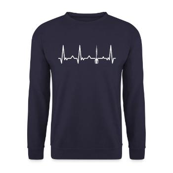 Darts Darts Darts Player Darts - Unisex Sweatshirt - navy - Front - Alina (178cm) & Michal (187cm)