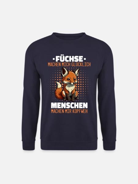 Fuchs Füchse Wildtier Waldtier Rotfuchs - Unisex Pullover - Navy