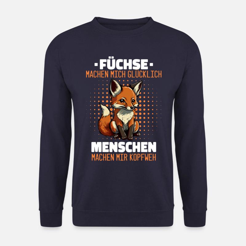 Fuchs Füchse Wildtier Waldtier Rotfuchs - Unisex Pullover - Navy