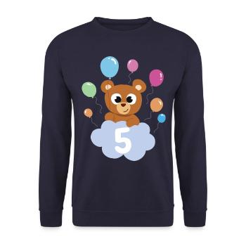 Cadeau 5 ans anniversaire garçon ou fille - Sweat-shirt Unisexe - marine - Devant - Alina (178cm) & Michal (187cm)