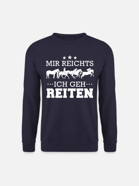 Pferd Reiten Pferdereiten Reiter Pferde Reitsport - Unisex Pullover - Navy