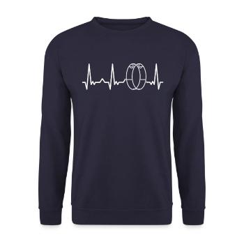 Rhönrad Gymnastique Gymnastique Roue Rhönräder - Sweat-shirt Unisexe - marine - Devant - Alina (178cm) & Michal (187cm)