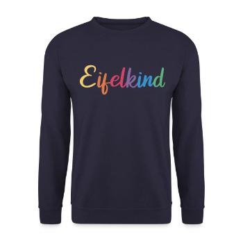 Eifel Eifelkind Rheinland Pfalz - Unisex Pullover - Navy - Vorne - Alina (178cm) & Michal (187cm)