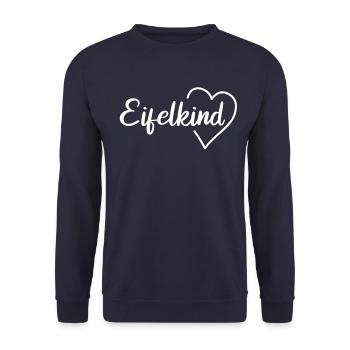 Eifel Eifelkind Rheinland Pfalz - Unisex Pullover - Navy - Vorne - Alina (178cm) & Michal (187cm)