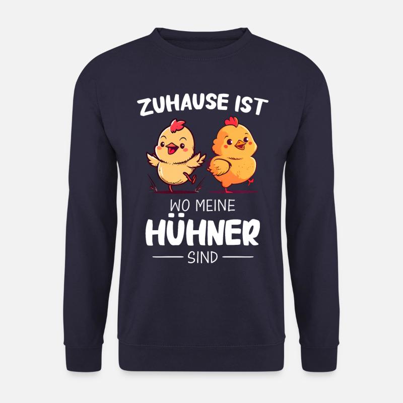 Huhn Hühner Landwirt Bauer Bauernhof Hahn - Unisex Pullover - Navy