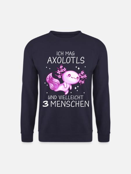 Axolotl Schwanzlurch Axolotls - Unisex Pullover - Navy