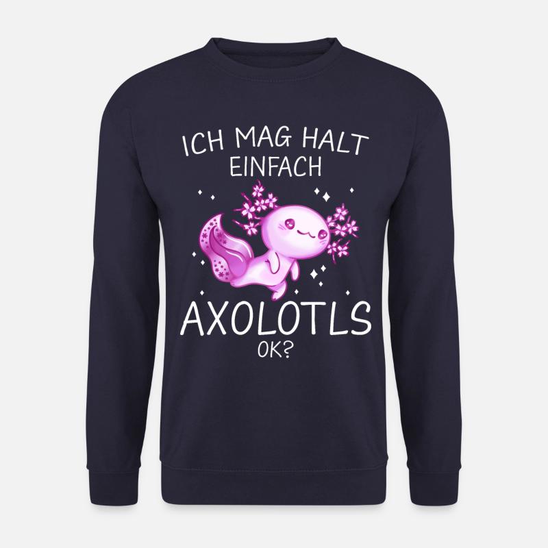 Axolotl Schwanzlurch Axolotls - Unisex Pullover - Navy