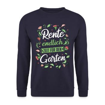Ruhestand Rentner Rente Pension Renteneintritt - Unisex Pullover - Navy - Vorne - Alina (178cm) & Michal (187cm)
