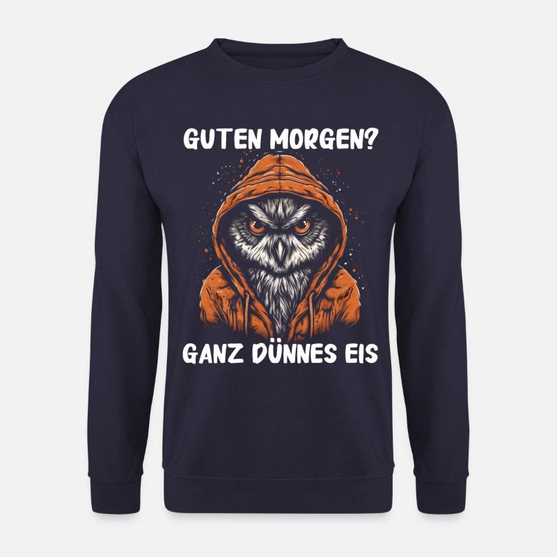 Nachteule Eule Eulen Vogel - Unisex Pullover - Navy