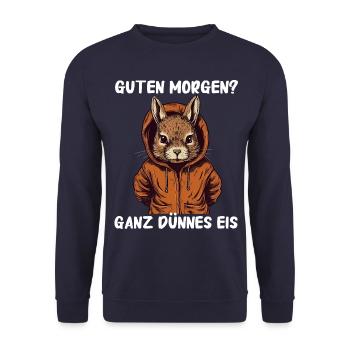 Eichhörnchen Baumhörnchen Squirrel - Unisex Pullover - Navy - Vorne - Alina (178cm) & Michal (187cm)