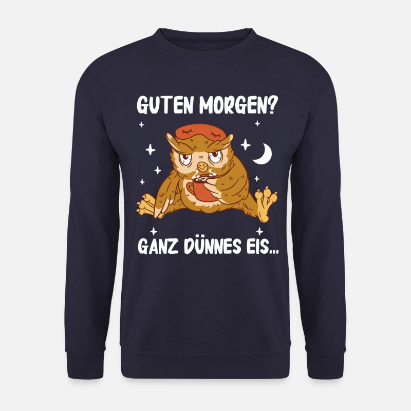 Nachteule Eule Eulen Vogel - Unisex Pullover - Navy