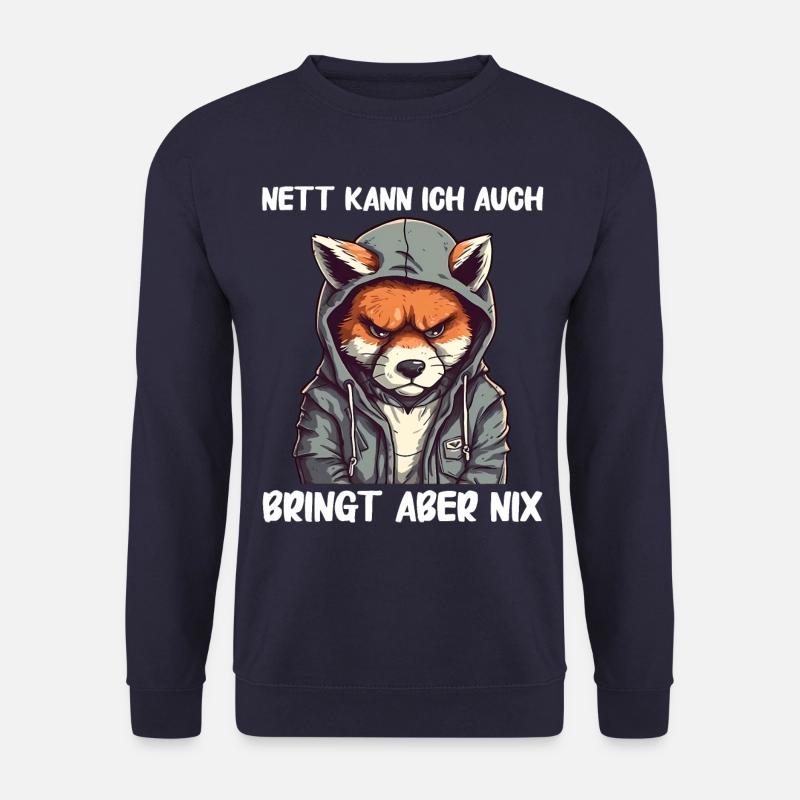 Fuchs Füchse Wildtier Waldtier Rotfuchs - Unisex Pullover - Navy