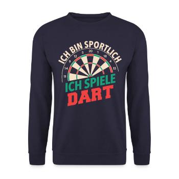 Dart Darts Dartspieler Dartsport - Unisex Pullover - Navy - Vorne - Alina (178cm) & Michal (187cm)