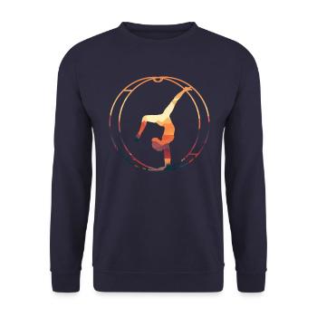 Rhönrad Gymnastique Gymnastique Roue Rhönräder - Sweat-shirt Unisexe - marine - Devant - Alina (178cm) & Michal (187cm)