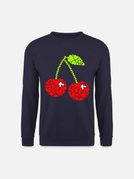 Cherry Fruit Cherries Cherry - Unisex Sweatshirt - navy