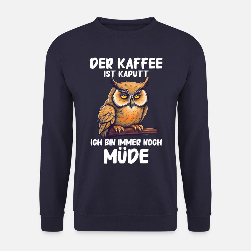 Nachteule Eule Eulen Vogel - Unisex Pullover - Navy