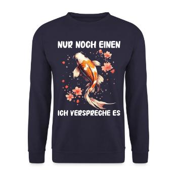Koi Fisch Japanische Karpfen Teich Fisch Kois - Unisex Pullover - Navy - Vorne - Alina (178cm) & Michal (187cm)
