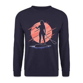 Stand up Paddle SUP Board Surf Paddle Paddle - Sweat-shirt Unisexe - marine - Devant - Alina (178cm) & Michal (187cm)