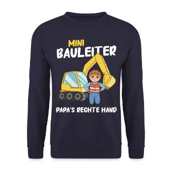 Bauleiter Bauleitung - Unisex Pullover - Navy - Vorne - Alina (178cm) & Michal (187cm)