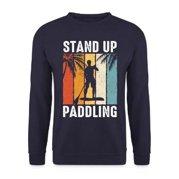 Stand up Paddle SUP Board Surf Paddle Paddle - Sweat-shirt Unisexe - marine - Devant - Alina (178cm) & Michal (187cm)
