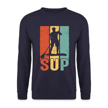 Stand up Paddle SUP Board Surf Paddle Paddle - Sweat-shirt Unisexe - marine - Devant - Alina (178cm) & Michal (187cm)