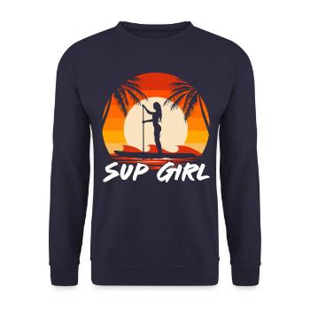 Stand up Paddle SUP Board Surf Paddle Paddle - Sweat-shirt Unisexe - marine - Devant - Alina (178cm) & Michal (187cm)