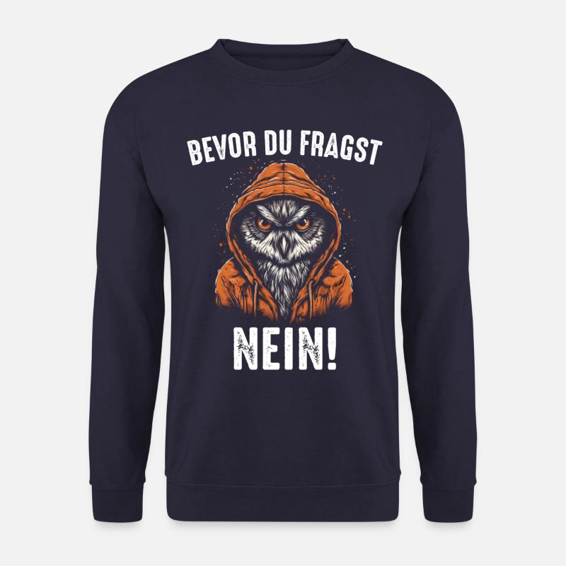 Nachteule Eule Eulen Vogel - Unisex Pullover - Navy
