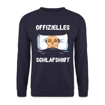 Erdmännchen Scharrtier Tier - Unisex Pullover - Navy - Vorne - Alina (178cm) & Michal (187cm)