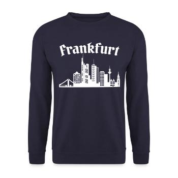 Frankfurt Hessen Deutschland Frankfurter - Unisex Pullover - Navy - Vorne - Alina (178cm) & Michal (187cm)