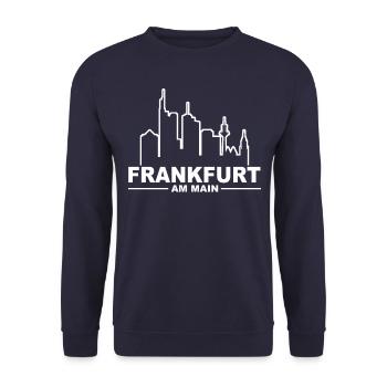 Frankfurt Hessen Deutschland Frankfurter - Unisex Pullover - Navy - Vorne - Alina (178cm) & Michal (187cm)