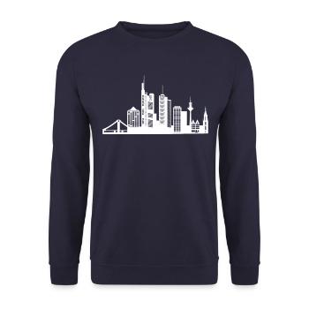 Frankfurt Hessen Deutschland Frankfurter - Unisex Pullover - Navy - Vorne - Alina (178cm) & Michal (187cm)