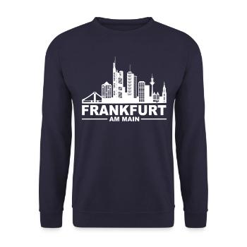 Frankfurt Hessen Deutschland Frankfurter - Unisex Pullover - Navy - Vorne - Alina (178cm) & Michal (187cm)
