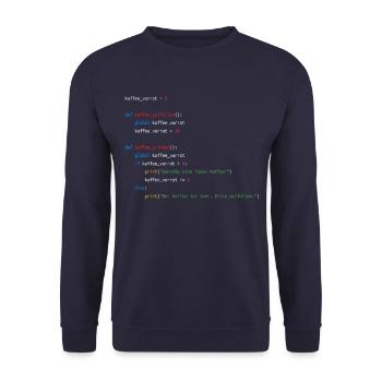 Programmierer Informatiker Nerd Softwareingenieur - Unisex Pullover - Navy - Vorne - Alina (178cm) & Michal (187cm)