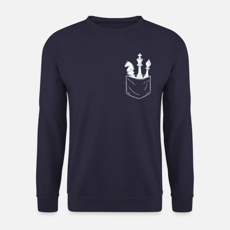 Échecs Joueur d’échecs Figurine d’échecs - Sweat-shirt Unisexe - marine