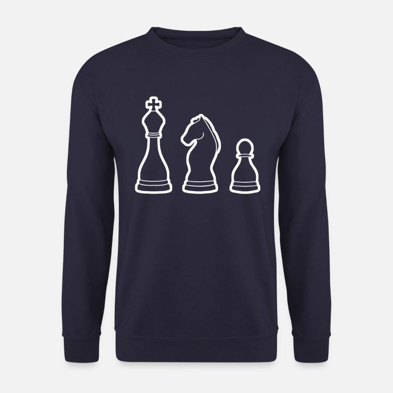 Échecs Joueur d’échecs Figurine d’échecs - Sweat-shirt Unisexe - marine