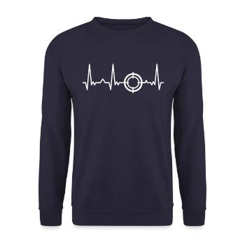 Sport Shooter Shooting Club Sport Shooting Shooter - Unisex Sweatshirt - navy - Front - Alina (178cm) & Michal (187cm)