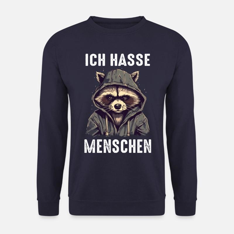 Waschbär Tier Barbados-Waschbär - Unisex Pullover - Navy