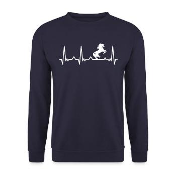 Unicorn Unicorns Mythical Creatures Mystical - Unisex Sweatshirt - navy - Front - Alina (178cm) & Michal (187cm)