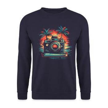 Photographer Photography - Unisex Sweatshirt - navy - Front - Alina (178cm) & Michal (187cm)
