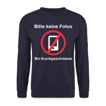 Lustig Witzig Funny Spruch Lustige Bekleidung - Unisex Pullover - Navy - Vorne - Alina (178cm) & Michal (187cm)