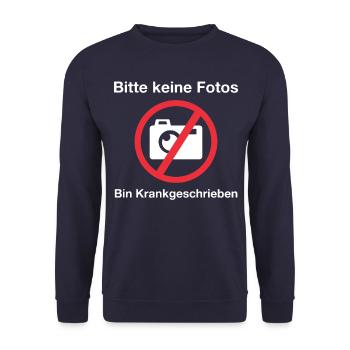 Lustig Witzig Funny Spruch Lustige Bekleidung - Unisex Pullover - Navy - Vorne - Alina (178cm) & Michal (187cm)