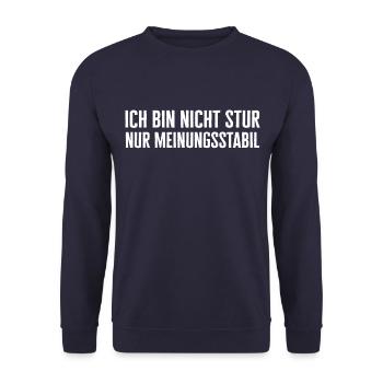 Lustig Witzig Funny Spruch Lustige Bekleidung - Unisex Pullover - Navy - Vorne - Alina (178cm) & Michal (187cm)