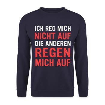 Lustig Witzig Funny Spruch Lustige Bekleidung - Unisex Pullover - Navy - Vorne - Alina (178cm) & Michal (187cm)