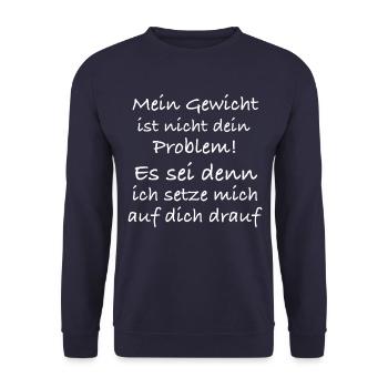 Lustig Witzig Funny Spruch Lustige Bekleidung - Unisex Pullover - Navy - Vorne - Alina (178cm) & Michal (187cm)