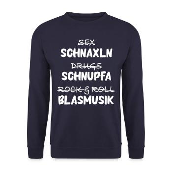 Lustig Witzig Funny Spruch Lustige Bekleidung - Unisex Pullover - Navy - Vorne - Alina (178cm) & Michal (187cm)